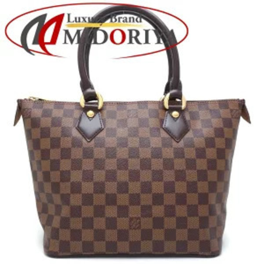 LOUIS VUITTON Damier Saleya Handbag Ebene